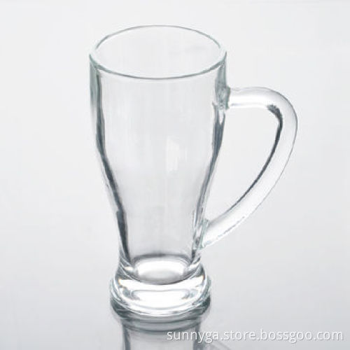 Beer Mug Glass with a V Shape and 420mL Capacity, 67mm Bottom Diameter
